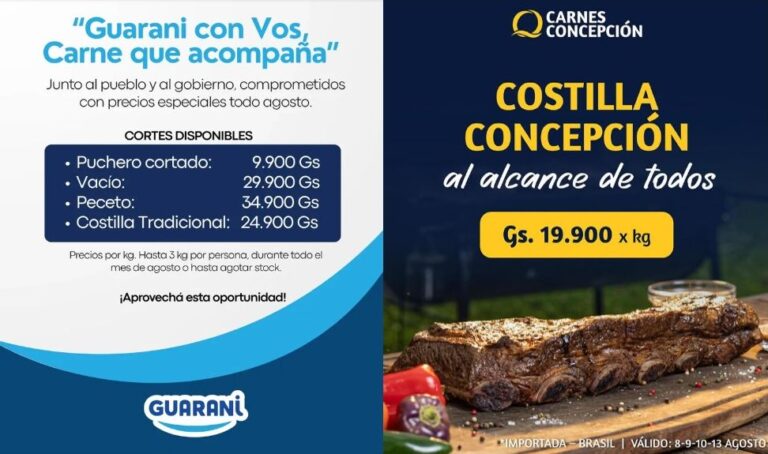 Frigoríficos comienzan a ofertar cortes para asado, puchero y peceto