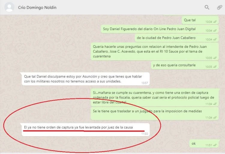 Clan Acevedo: Policí­a debe traer junto al Juez a Intendente; mientras que el Director de Concepción Crio. Noldin dijo que la causa ya le fue levantada