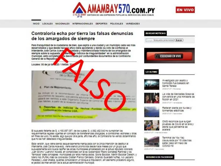 !Atención!: Cortina de humo del Clan Acevedo; quiere confundir a la ciudadaní­a publicando noticias falsas