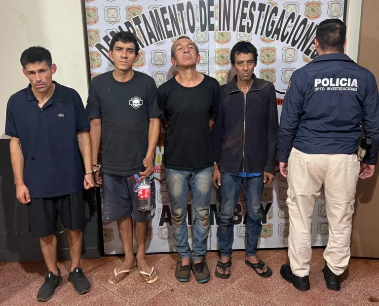Aprehenden a cuatro personas tras denuncia de hurto agravado en local comercial de Pedro Juan Caballero