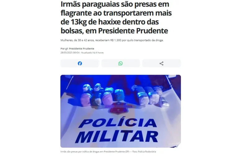 Pedrojuaninas son detenidas con más de 13 kilos de cocaína; ambas son hermanas