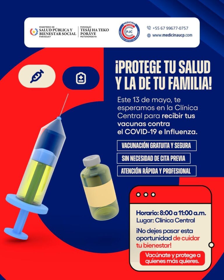 Campaña de vacunación en la Clínica Central de la UCP el 13 de Mayo