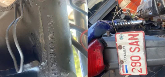 Incautación de Motocicleta con Chapa Adulterada en Pedro Juan Caballero
