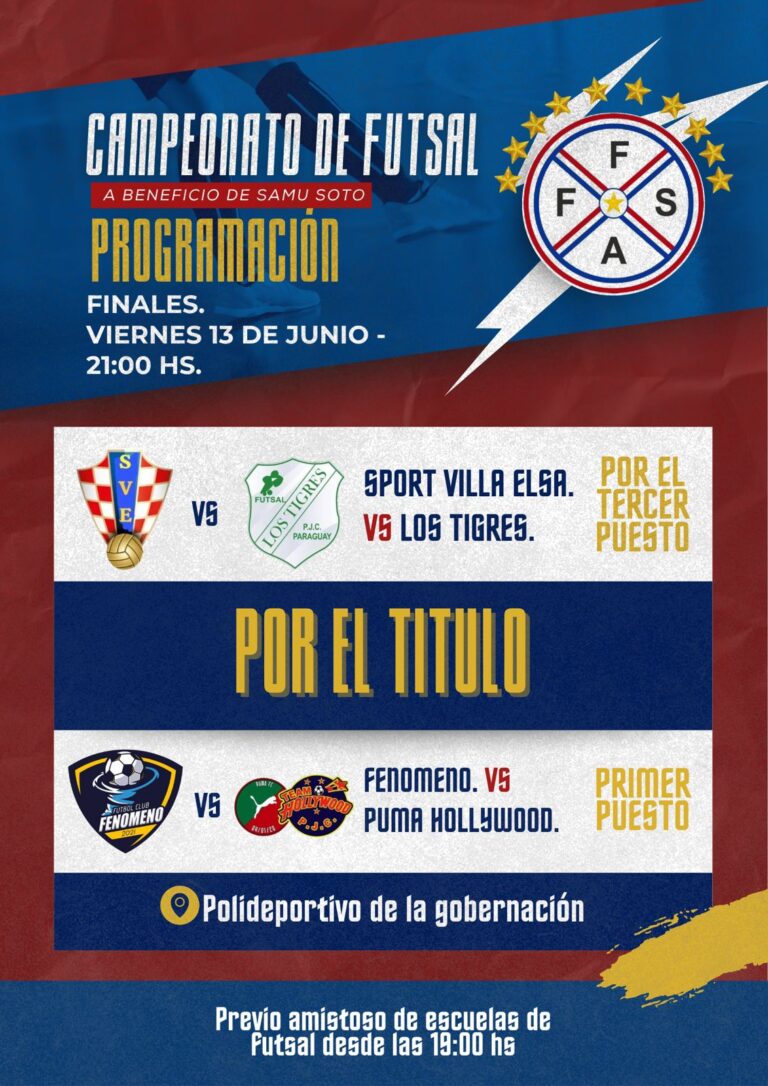 Este viernes se juegan la finales del Campeonato de futsal a beneficio de Samuel Soto
