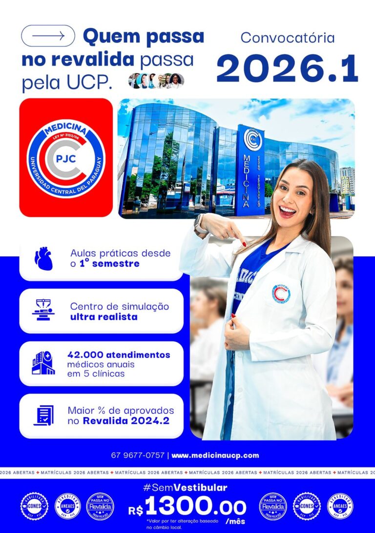 La Universidad Central del Paraguay (UCP), filial PJC, ha anunciado la apertura de inscripciones para el período académico 2026.1