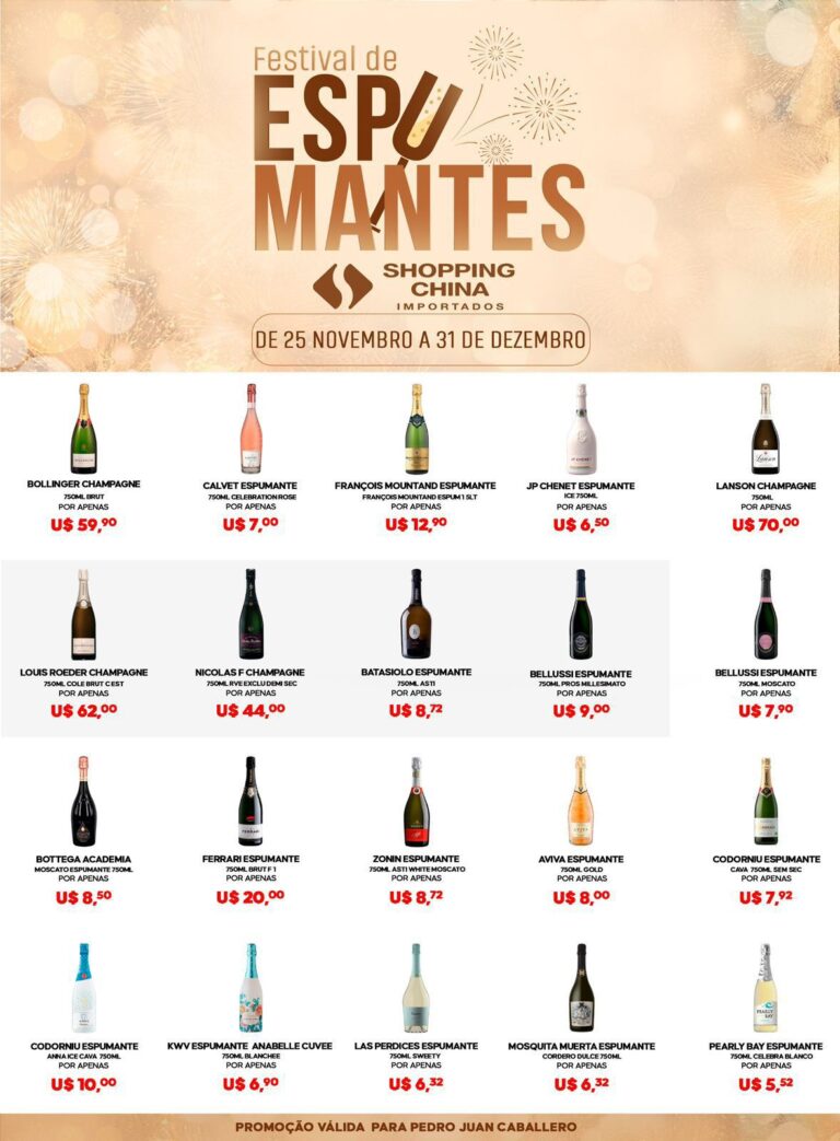El Festival de Espumantes, ofrece una oportunidad única para adquirir burbujas selectas a precios especiales.