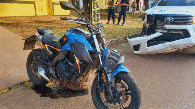 Motociclista sufre fractura tras accidente protagonizado por Patrullera de Karãpã’i