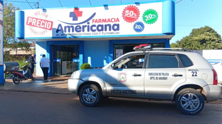 Inseguridad en Pedro Juan: Asaltantes se llevan un cofre de una farmacia