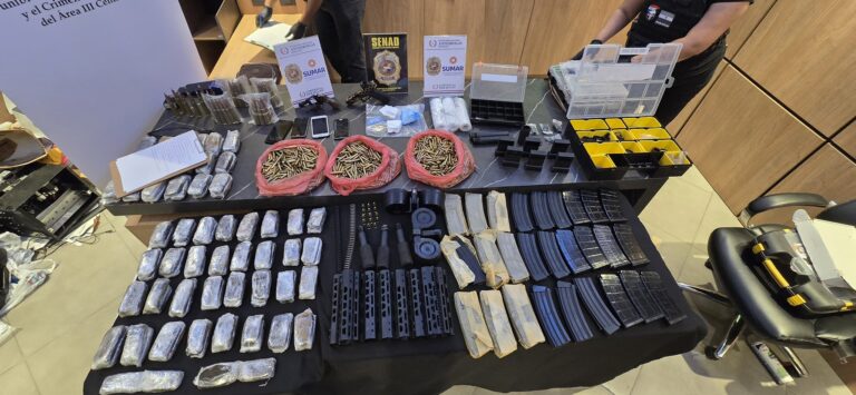 Senad destaca magnitud de las municiones incautadas durante operativo Conexión CV