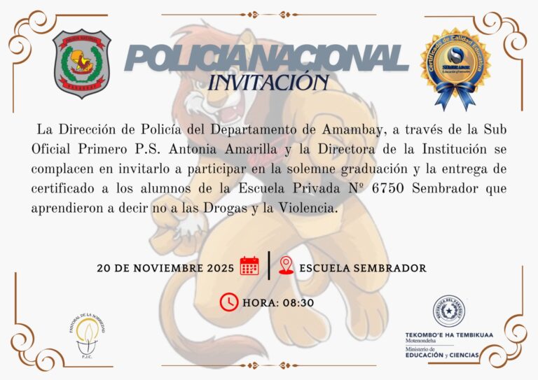 Entregaran certificados a niños que participaron de clases sobre resistencia a las drogas en la escuela Sembrador