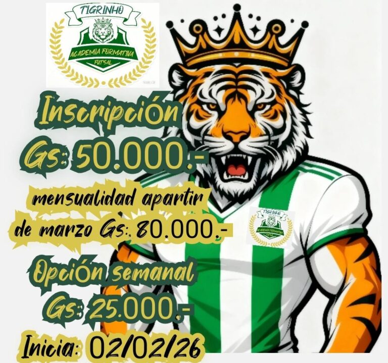 Los Tigres anuncia la apertura de inscripciones para su Academia Formativa de Fútbol de Salón (Futsal), «Tigrinho».