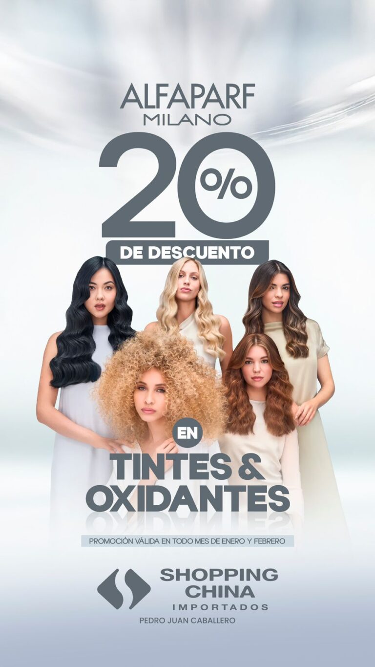ALFAPARF Milano ofrece un 20% de descuento en sus productos en Shopping China Importados
