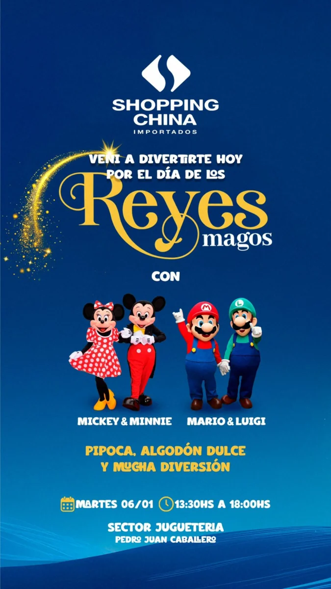 Vení a divertirte hoy por el día de los Reyes Magos en Shopping China