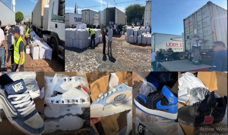 Millonaria incautación de productos falsificados en puerto privado de Luque