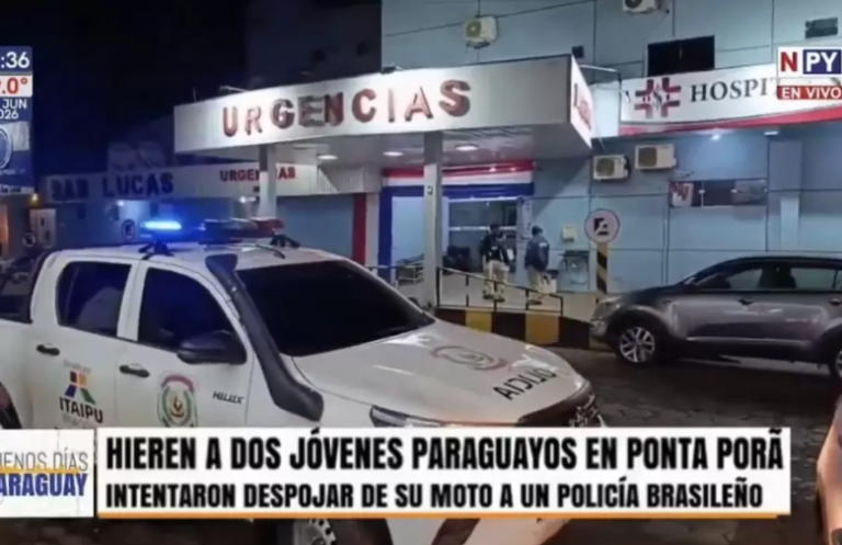 Dos paraguayos fueron baleados tras intentar robar la motocicleta de un policía en Brasil