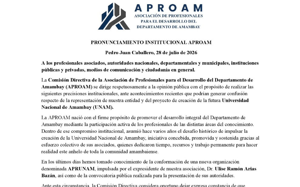 Pronunciamiento Institucional de APROAM: Aclarando la Representación y el Futuro de la UNAM