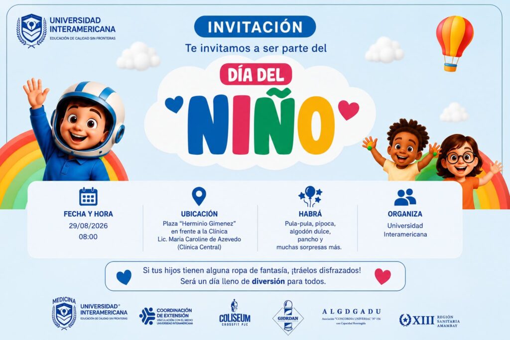 Universidad Interamericana se complace en anunciar la celebración del Día del Niño en la Plaza “Herminio Gimenez”