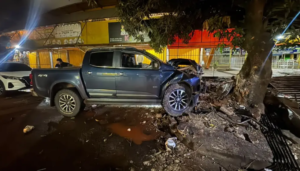 Un Impactante Accidente en zona centrica de Pedro Juan Caballero