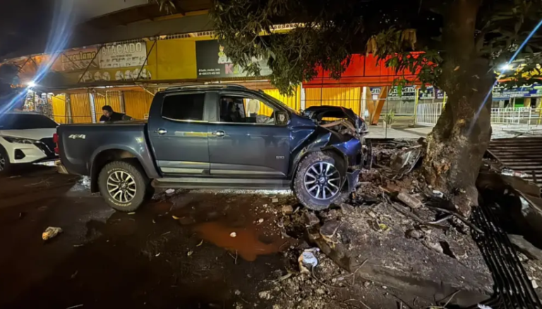 Un Impactante Accidente en zona centrica de Pedro Juan Caballero