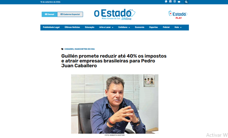 Guillén promete reducir los impuestos hasta en un 40% y atraer a empresas brasileñas a la capital del Amambay