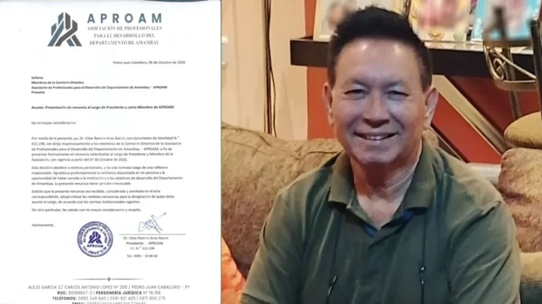 Renunció a la APROAM pero continúa utilizando el nombre de la asociación para solicitar fondos